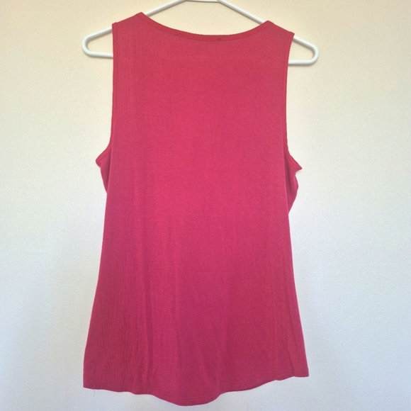 White House Black Market Women’s Fuchsia Lace-Up Tank Top – Size Small - Picture 4 of 4